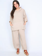 Krone 1 linen blouse with hood